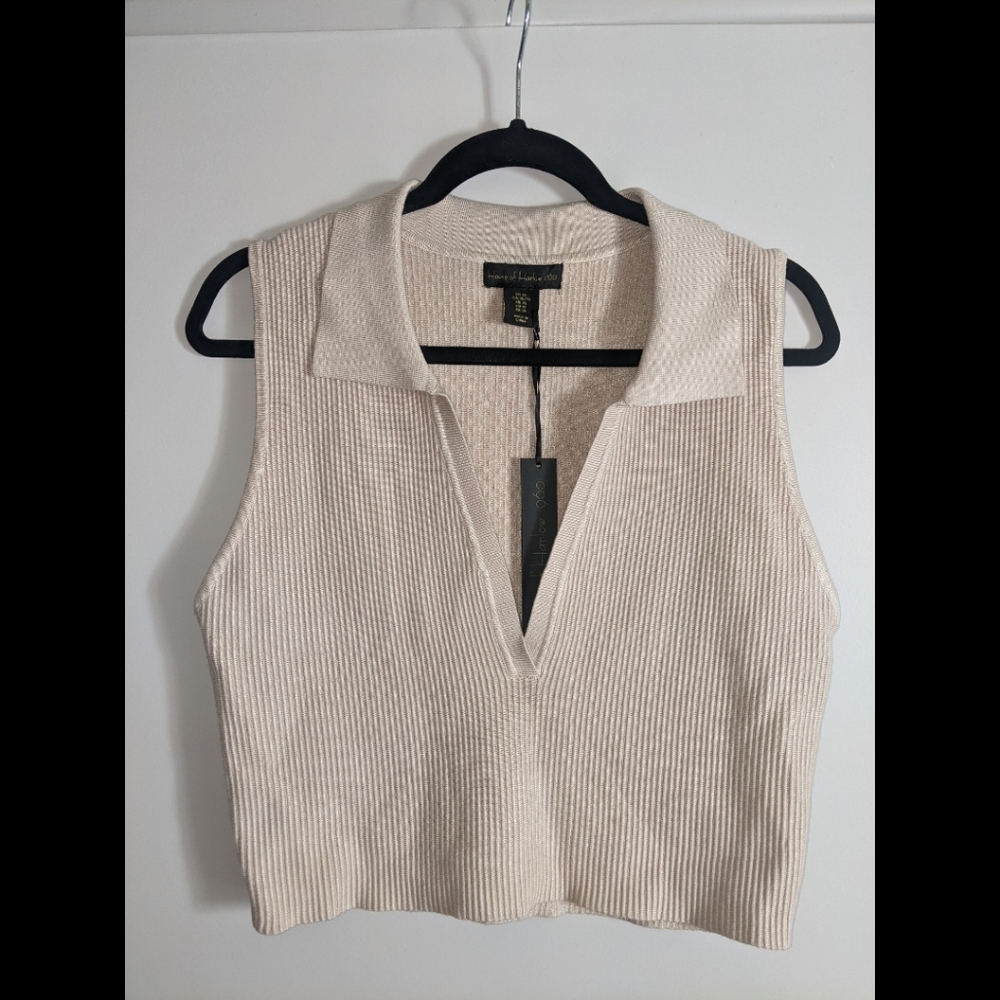 House of Harlow 1960 Sweater Vest - Beige XL